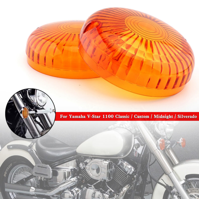 Yamaha V Star 650 1100 Vmax 1200/1700 Amber Turn Signal Light Lens Cover