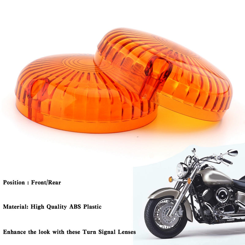 Yamaha V Star 650 1100 Vmax 1200/1700 Amber Turn Signal Light Lens Cover