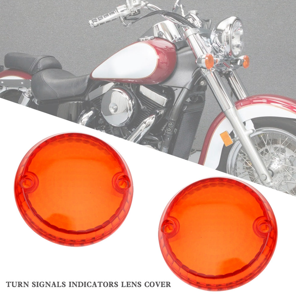 Yamaha Kawasaki Vulcan 1500 VN Amber Turn Signals Indicators Lens Cover