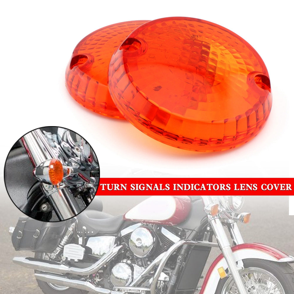 Yamaha Kawasaki Vulcan 1500 VN Amber Turn Signals Indicators Lens Cover