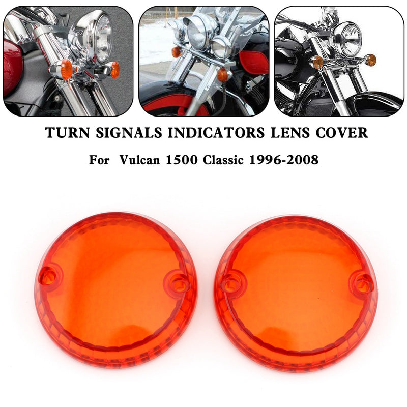 Yamaha Kawasaki Vulcan 1500 VN Amber Turn Signals Indicators Lens Cover
