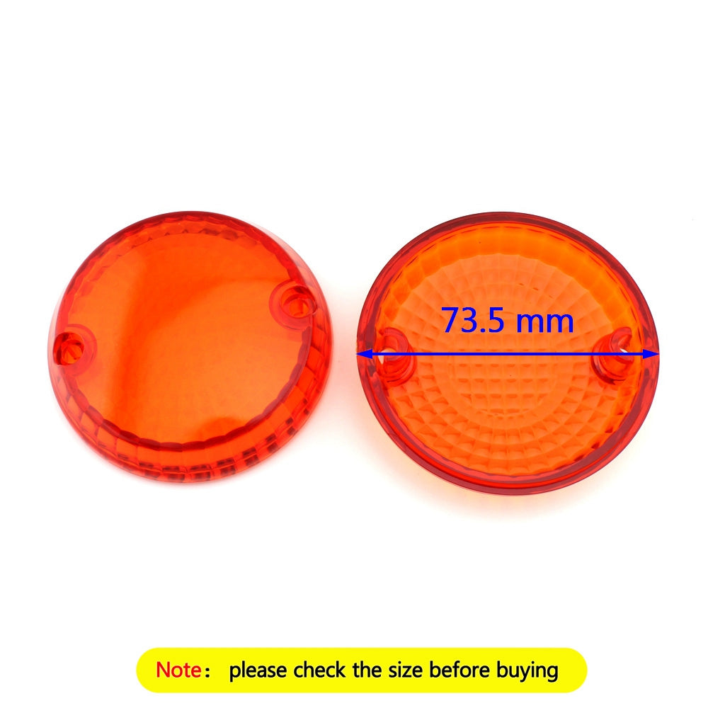 Yamaha Kawasaki Vulcan 1500 VN Amber Turn Signals Indicators Lens Cover