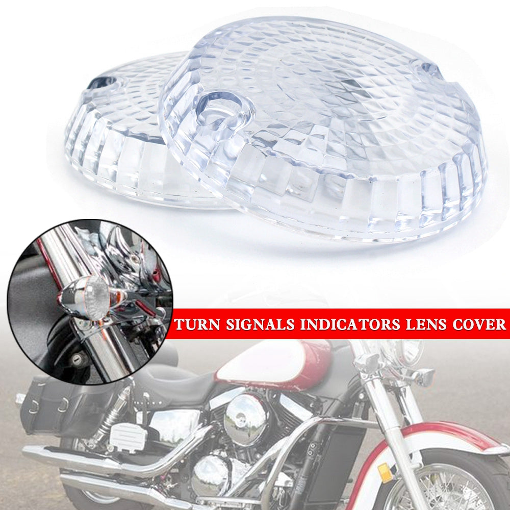 Yamaha Kawasaki Vulcan 1500 VN Clear Turn Signals Indicators Lens Cover