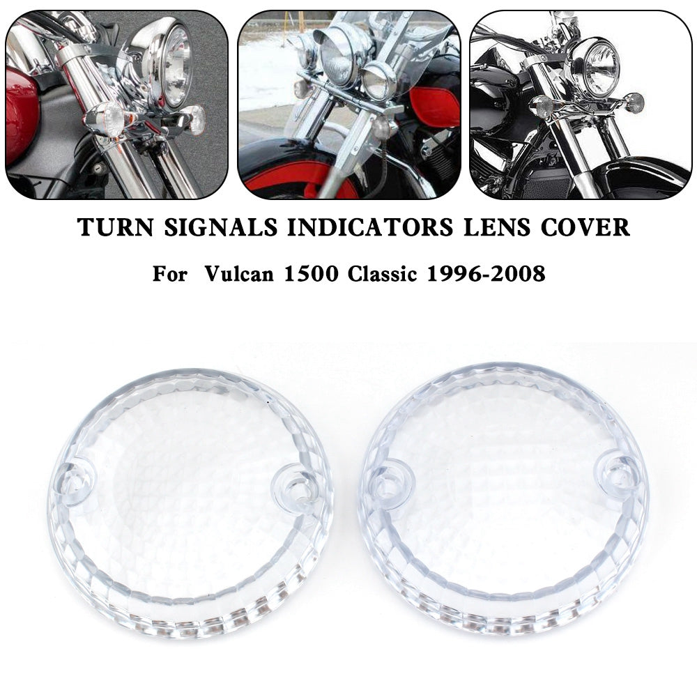 Yamaha Kawasaki Vulcan 1500 VN Clear Turn Signals Indicators Lens Cover