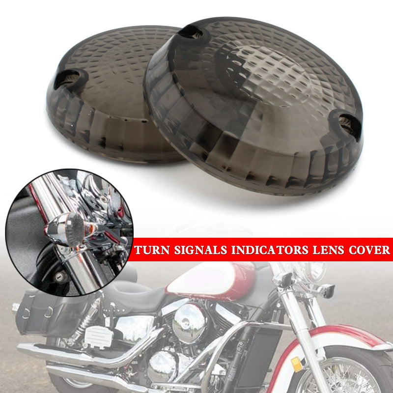 Yamaha Kawasaki Vulcan 1500 VN Smoke Turn Signals Indicators Lens Cover