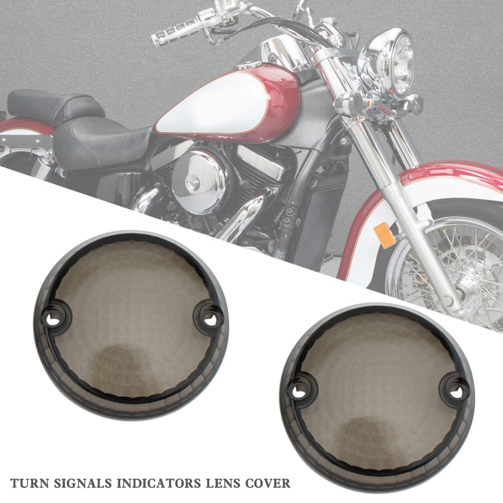 Yamaha Kawasaki Vulcan 1500 VN Smoke Turn Signals Indicators Lens Cover
