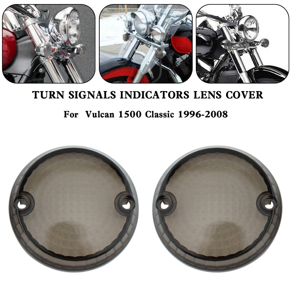 Yamaha Kawasaki Vulcan 1500 VN Smoke Turn Signals Indicators Lens Cover