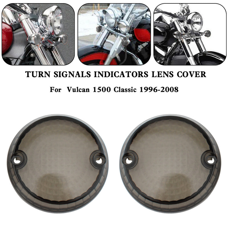 Yamaha Kawasaki Vulcan 1500 VN Smoke Turn Signals Indicators Lens Cover