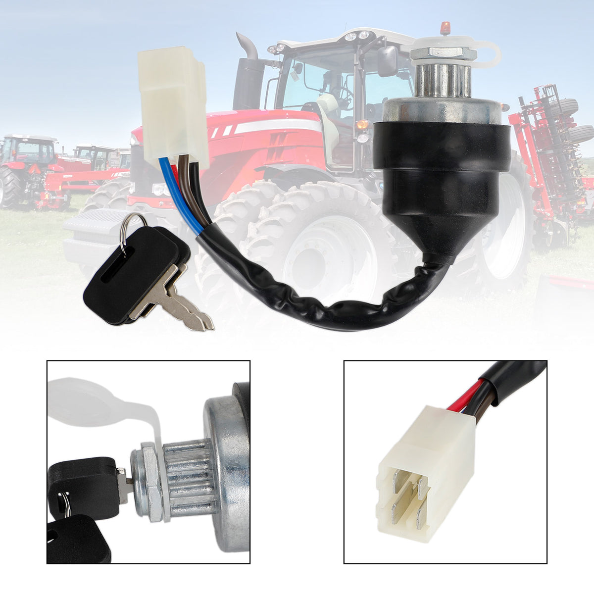 Ignition Switch Key 3699692M92 For Massy Ferguson Tractor Parts