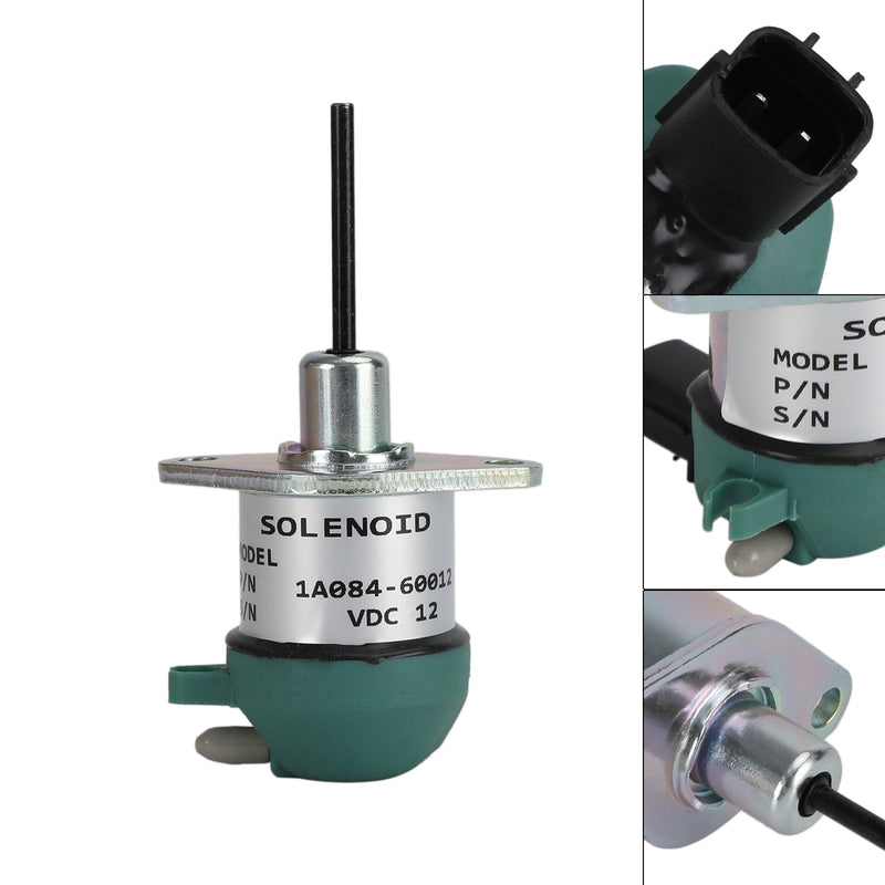 1A084-60012 Fuel Shut Off Solenoid For Kubota V2203 V2003 V2403 12V