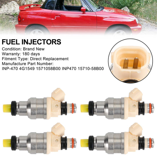 Suzuki Sidekick X-90 1.6L Fit Chevy Tracker 4PCS Fuel Injectors INP-470