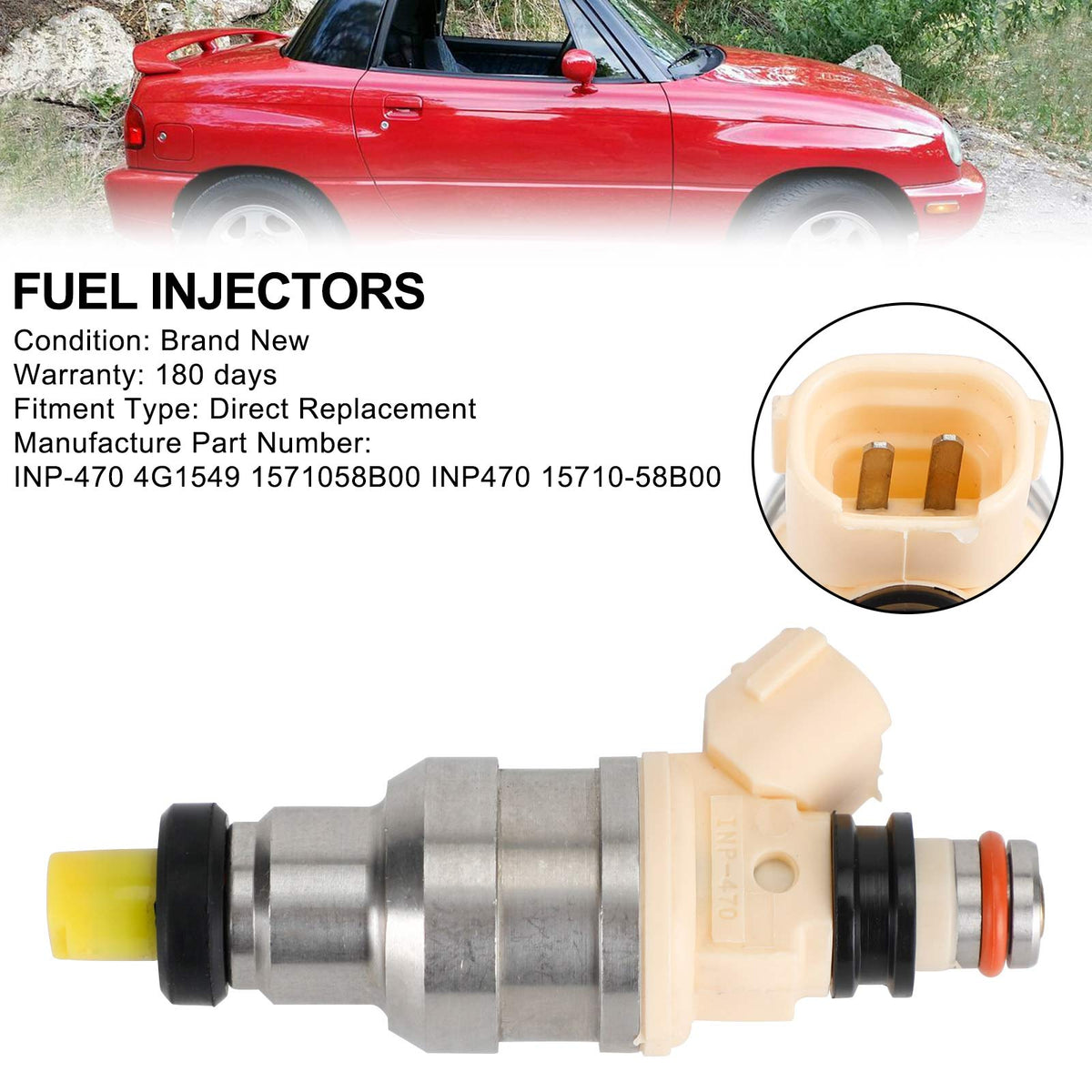 Suzuki Sidekick X-90 1.6L Fit Chevy Tracker 1PCS Fuel Injectors INP-470