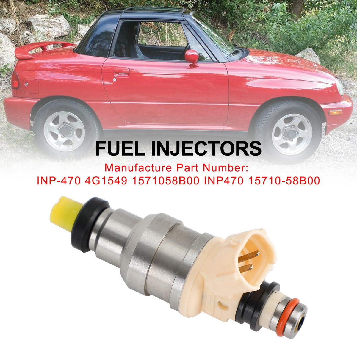 Suzuki Sidekick X-90 1.6L Fit Chevy Tracker 1PCS Fuel Injectors INP-470