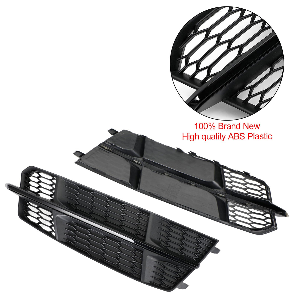2016-2018  Audi A6 C7 S-Line Matt Black Front Bumper Lower Grill 4G0807681AN 4G0807682AN