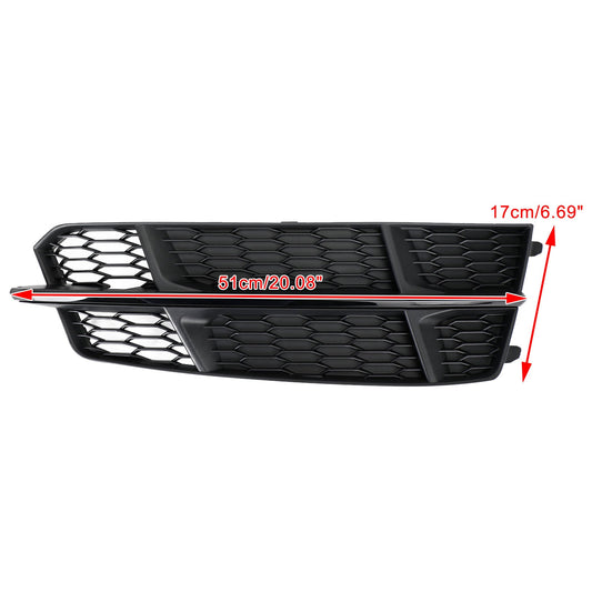 2016-2018  Audi A6 C7 S-Line Matt Black Front Bumper Lower Grill 4G0807681AN 4G0807682AN