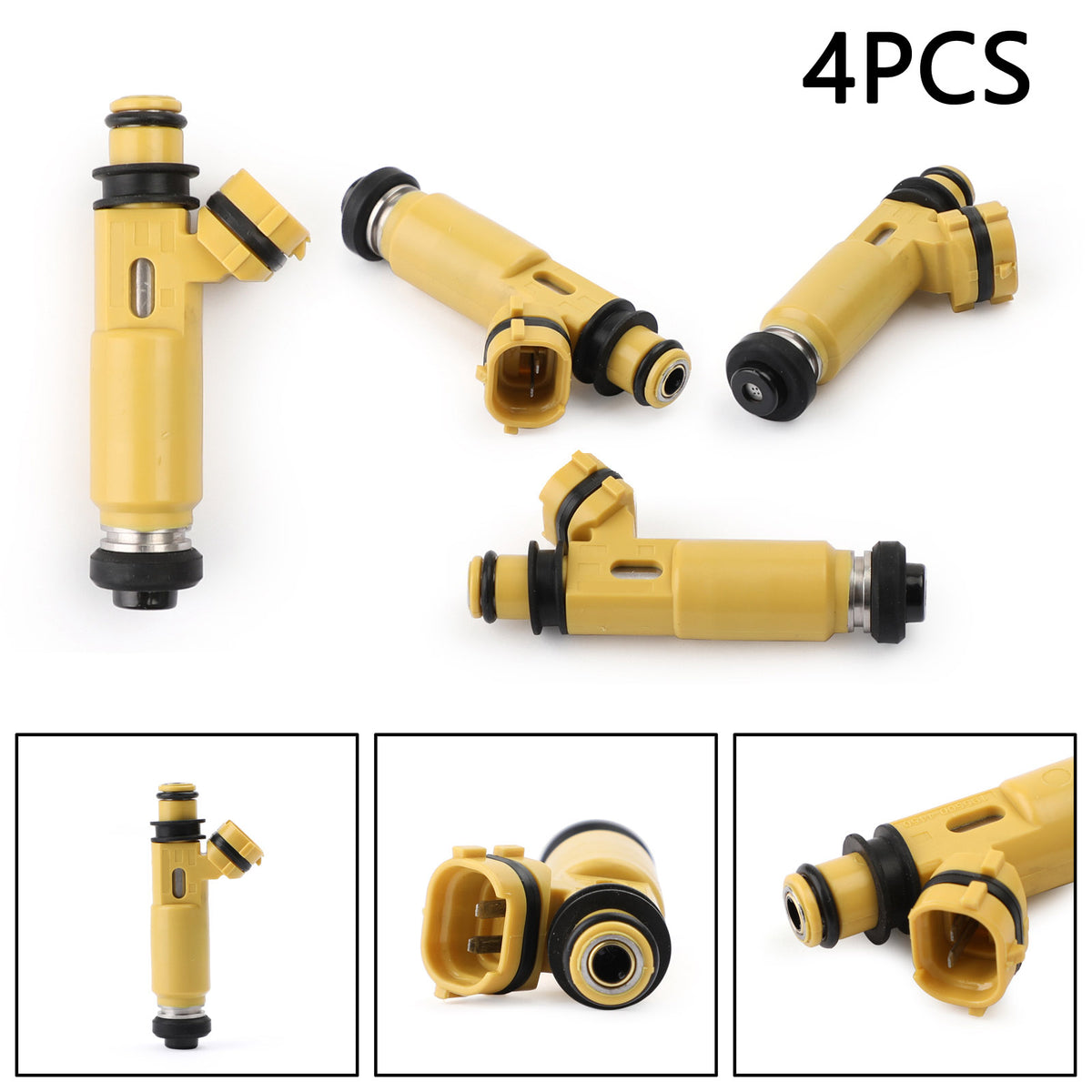 Mazda (2004-2008 Rx-8) 4×440Cc 4-Hole Yellow Fuel Injectors 195500-4450