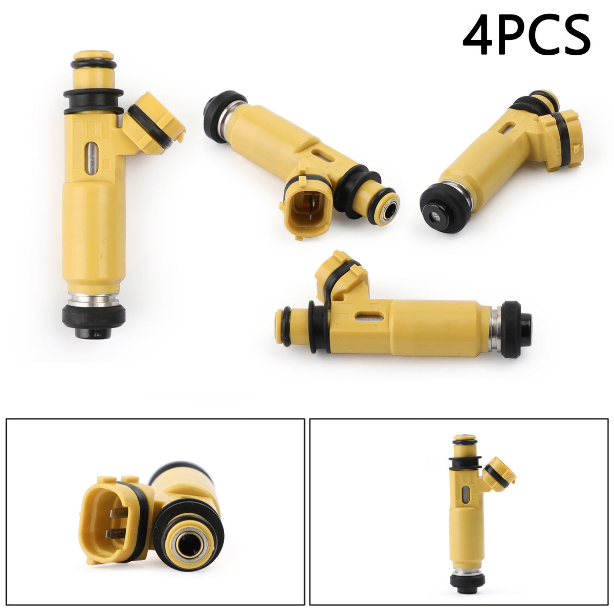 Mazda (2004-2008 Rx-8) 4×440Cc 4-Hole Yellow Fuel Injectors 195500-4450