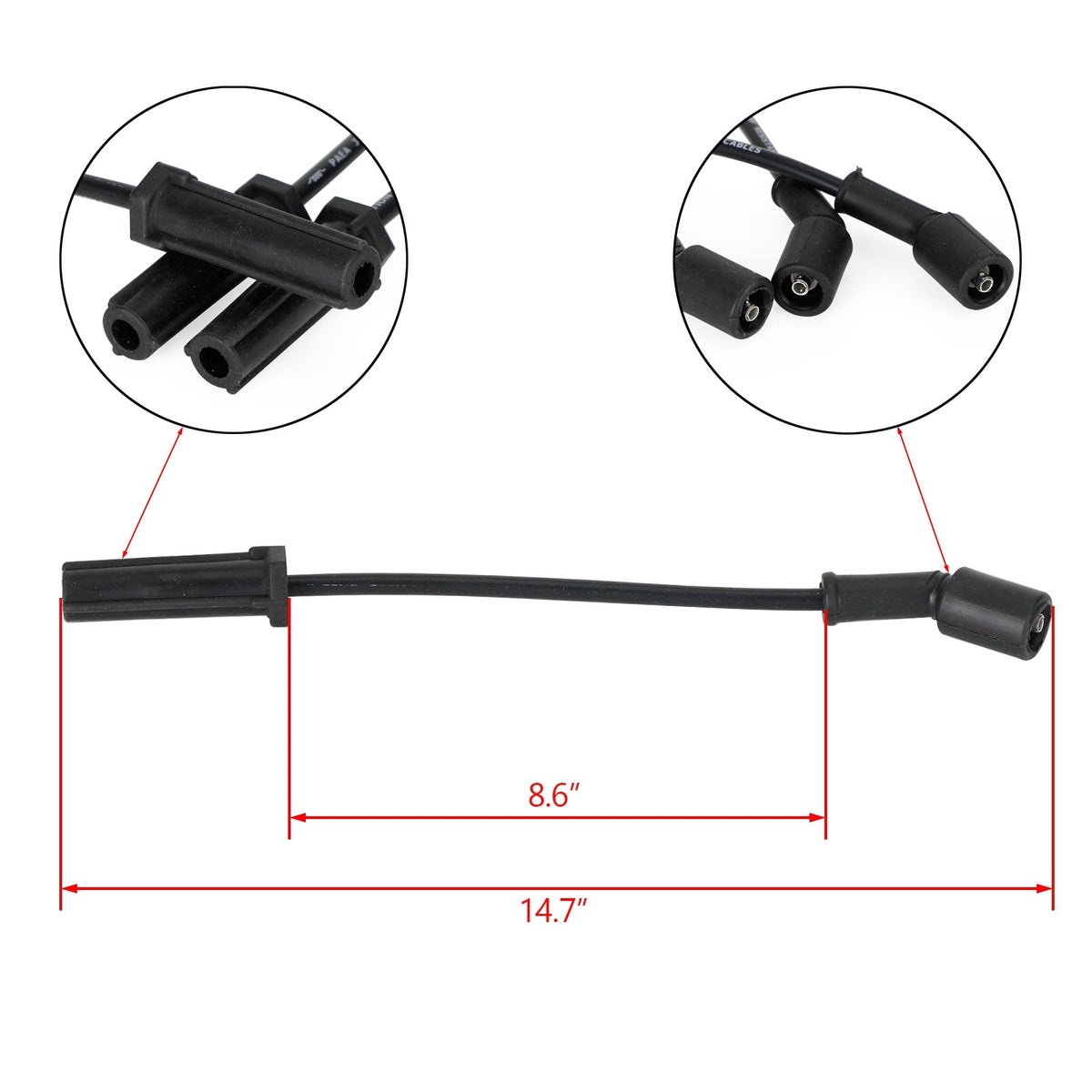 8PCS 12611424 8125706160 Square Ignition Coil+Spark Plug+Wires 12611424 Silverado 1500 Tahoe GMC