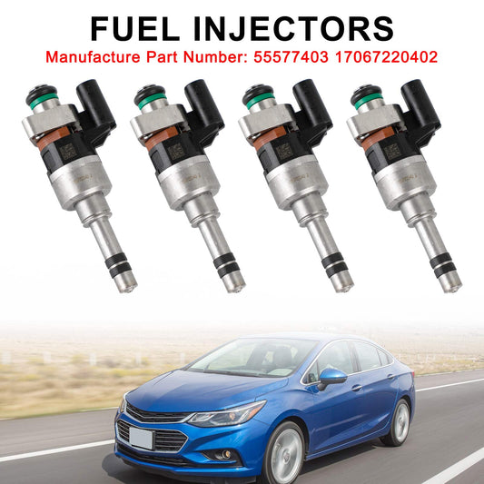 4PCS 55577403 Fuel Injectors Fit GMC 16-19 Fit Chevry Cruze Malibu 1.4L 1.5L L4