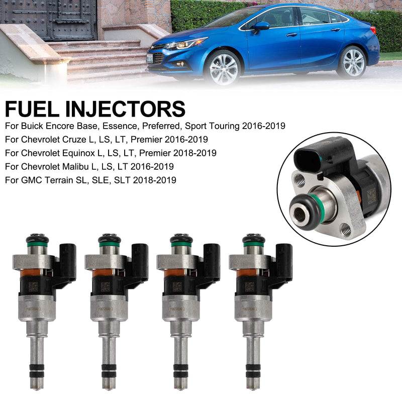 4PCS 55577403 Fuel Injectors Fit GMC 16-19 Fit Chevry Cruze Malibu 1.4L 1.5L L4