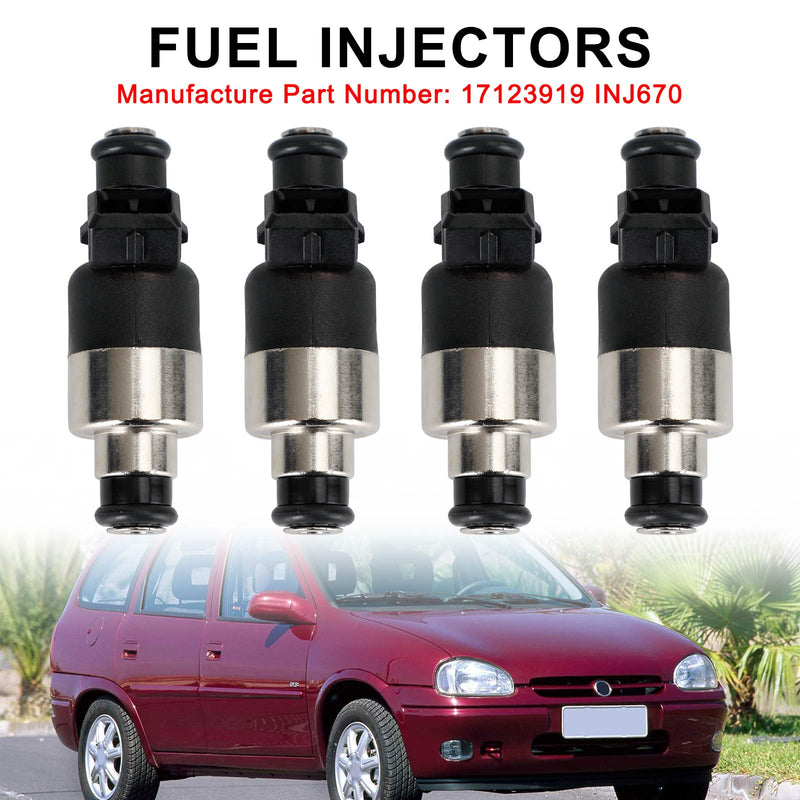 Chevrolet Corsa 1996-1998 INJ670 4PCS Fuel Injector 17123919