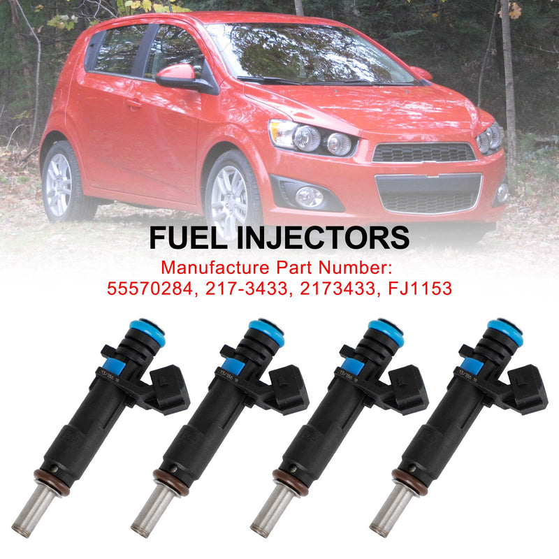 Chevrolet Cruze Sonic 1.8L 2011-2015 217-3433 4PCS Fuel Injectors 55570284