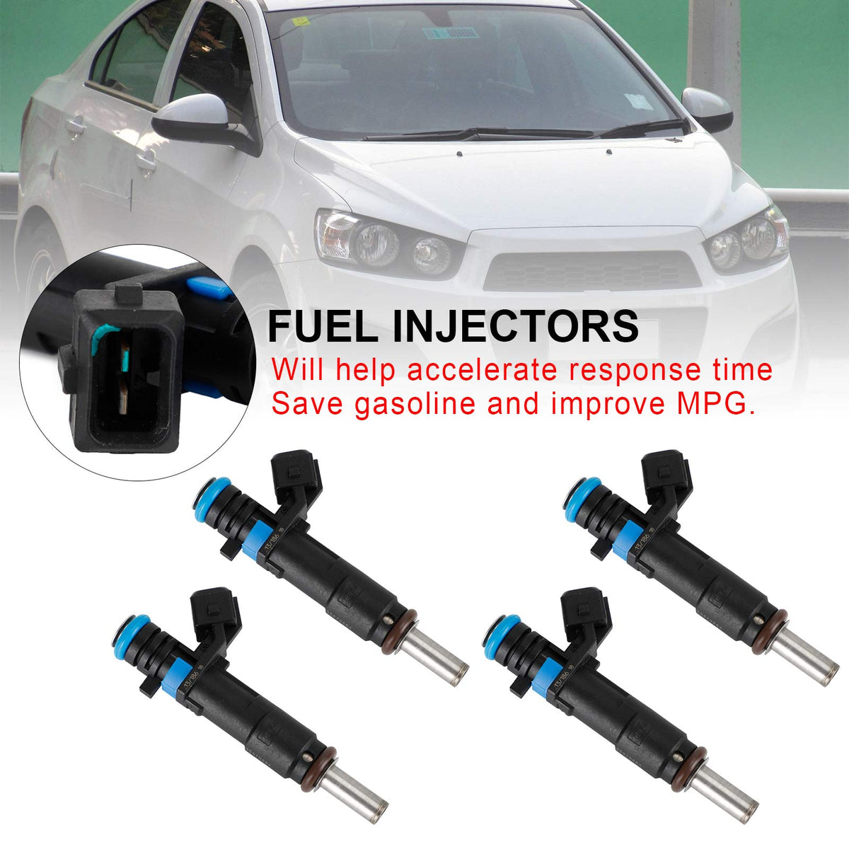 Chevrolet Cruze Sonic 1.8L 2011-2015 217-3433 4PCS Fuel Injectors 55570284