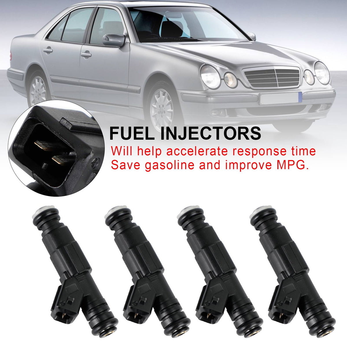 Mercedes-Benz W124 R129 W140 W202 W210 4PCS Fuel Injector 0280155821