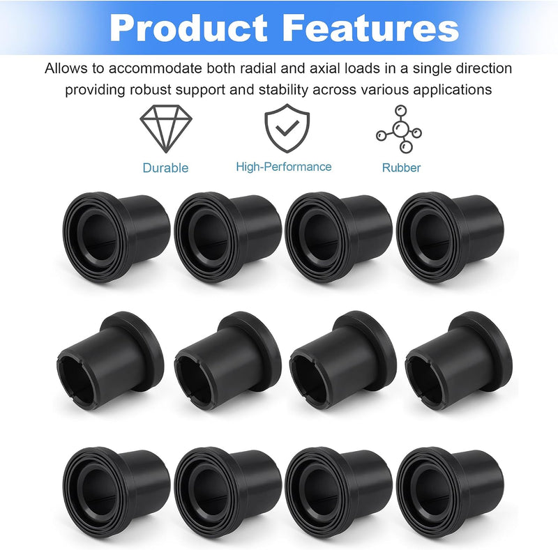 Suspension A-Arm Bushings M158746 AM158746 for John Deere Gator Set of 12, Fits XUV 625i 825i 855D 4x4 5E 6E 6D Series Utility Tractors