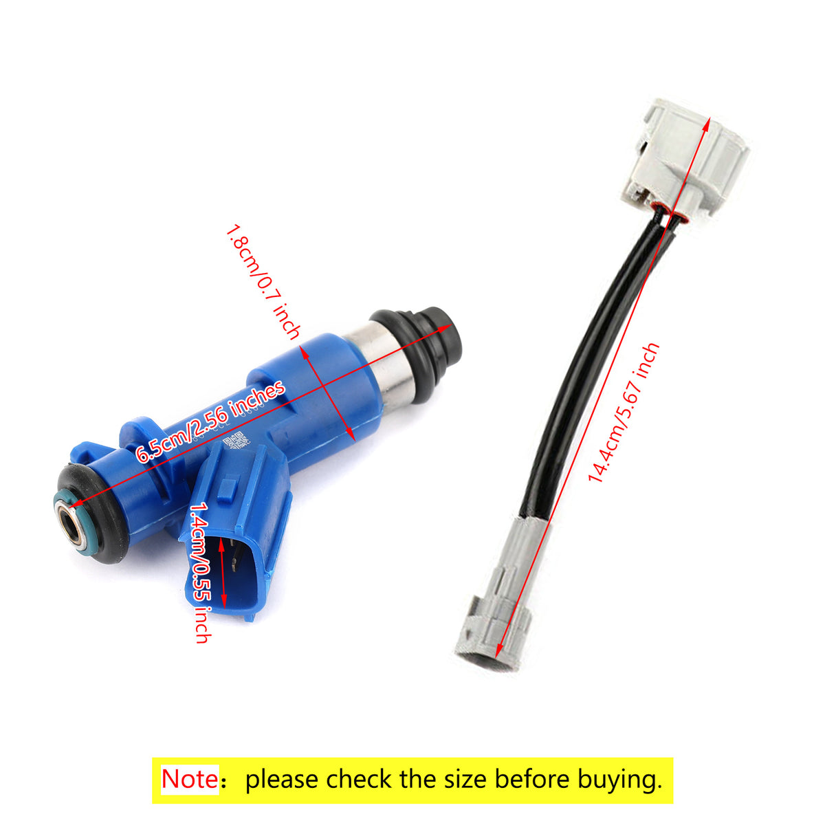 Honda Civic Fit Acura RSX W/Adapters 410CC 1PCS Fuel Injectors 16450RWCA01