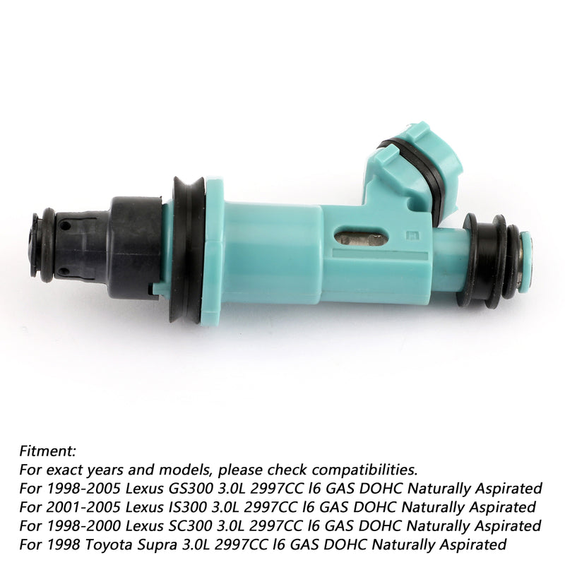 Toyota Supra 1998-2005 Fit Lexus GS300 IS300 6PCS Fuel Injectors 23250-46090