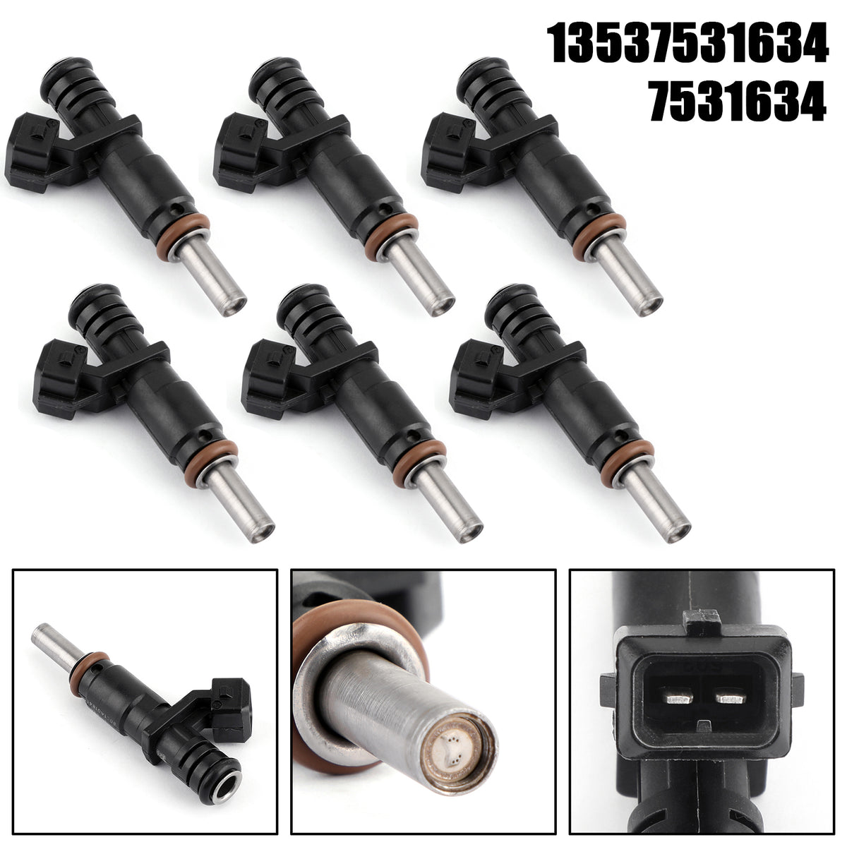 2006-2012 BMW 128i 328i X3 X5 Z4 525i 2.0/2.5/3.0L 7531634 6x Fuel Injectors