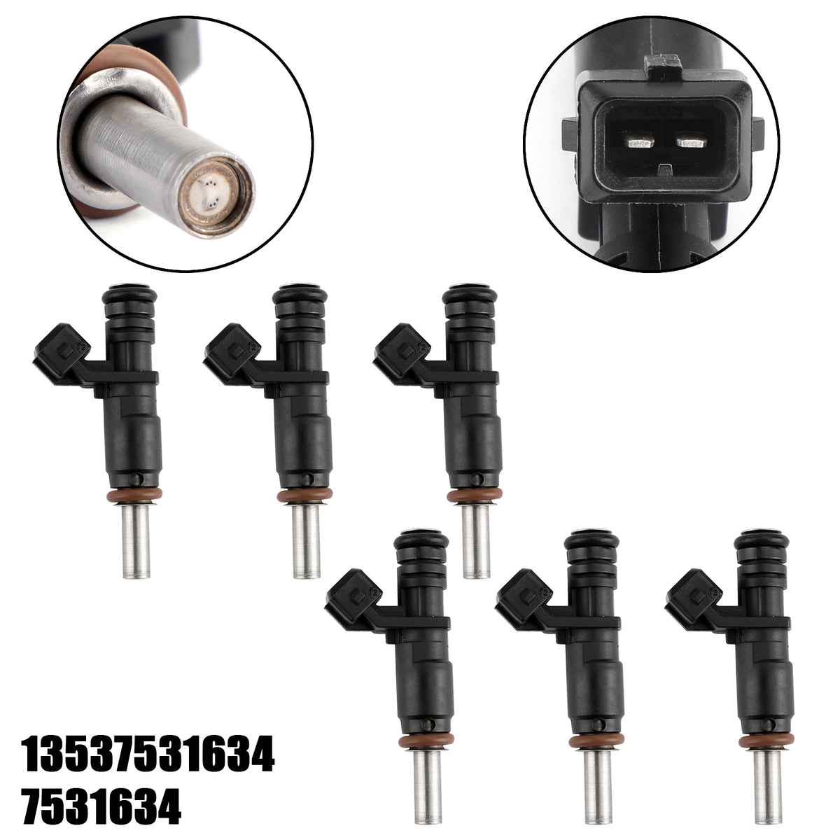 2006-2012 BMW 128i 328i X3 X5 Z4 525i 2.0/2.5/3.0L 7531634 6x Fuel Injectors