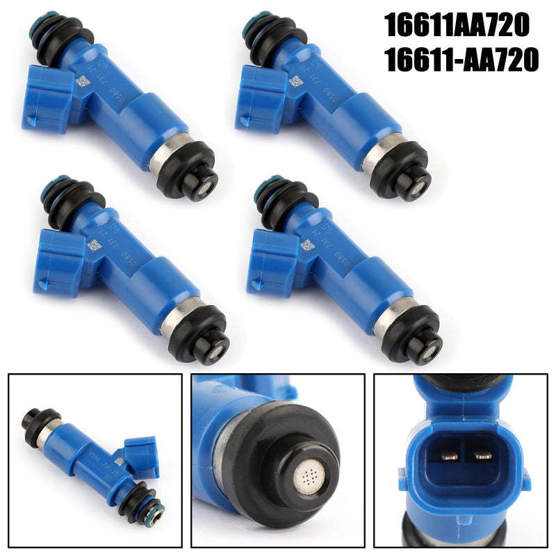WRX / STI 16611-AA720 2.5L 4PCS Dark Blue 565cc Fuel Injectors 16611AA720