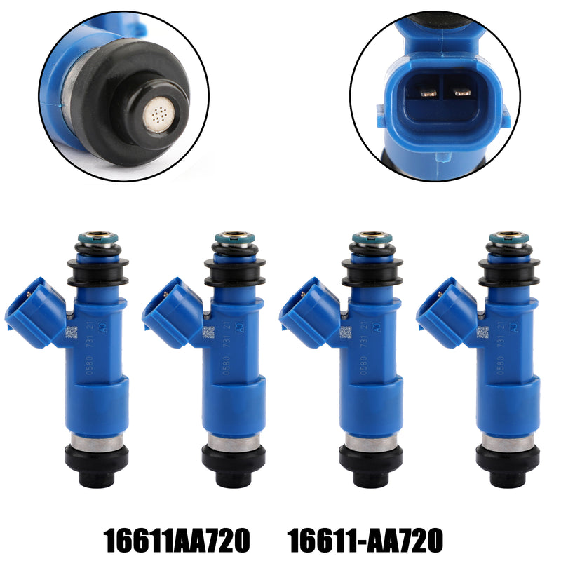 WRX / STI 16611-AA720 2.5L 4PCS Dark Blue 565cc Fuel Injectors 16611AA720