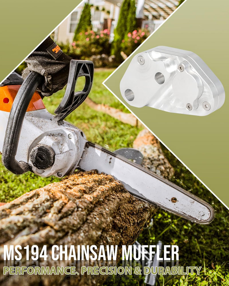 Performance Muffler for Stihl MS194T & MS193 Chainsaws Replaces OEM 1137-140-0609, Fits for Stihl MS194T & MS193, CNC Aluminum, Spark Arrestor Included
