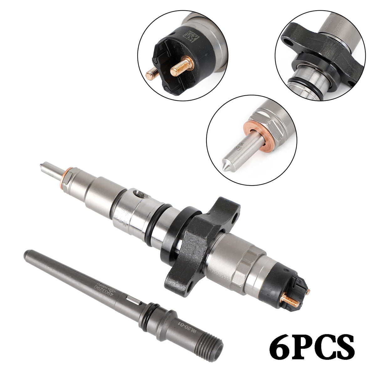 Dodge Ram 2500 2003-2004 Cummins 6PCS Common Rail Fuel Injector 0445120255