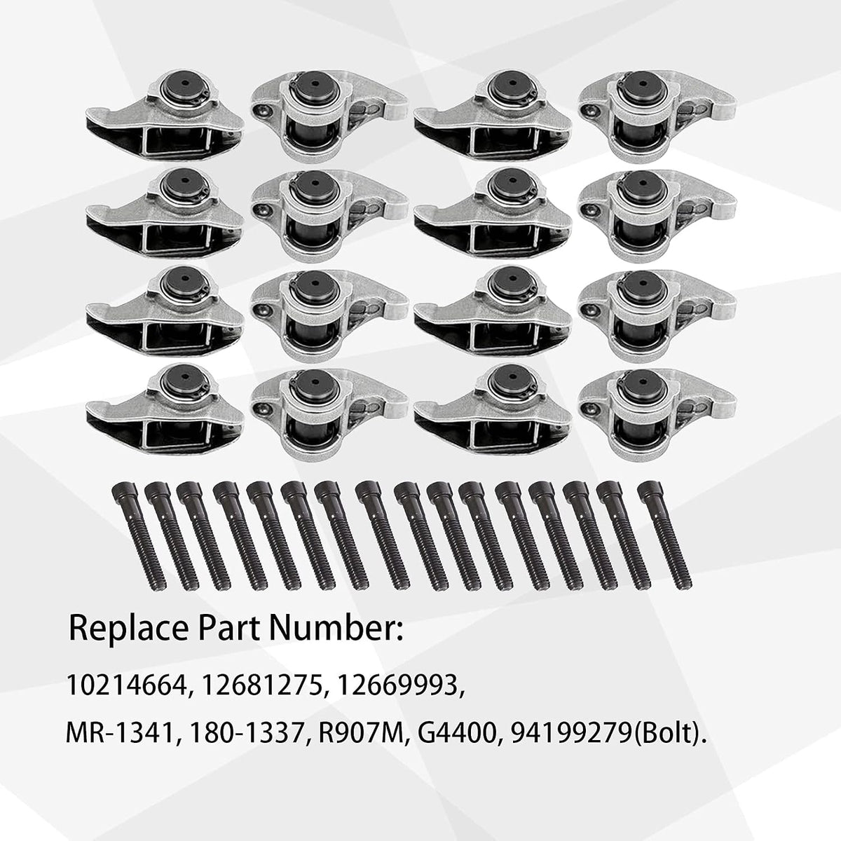 LS1 Rocker Arms & Bolts with Trunion Kit Comaptible with LS2 LS6 LQ4 LQ9 LY5 LY6 LM7 4.8 5.3 5.7 6.0 10214664