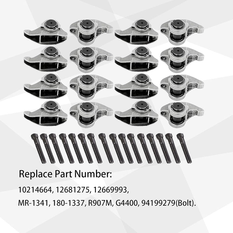 LS1 Rocker Arms & Bolts with Trunion Kit Comaptible with LS2 LS6 LQ4 LQ9 LY5 LY6 LM7 4.8 5.3 5.7 6.0 10214664