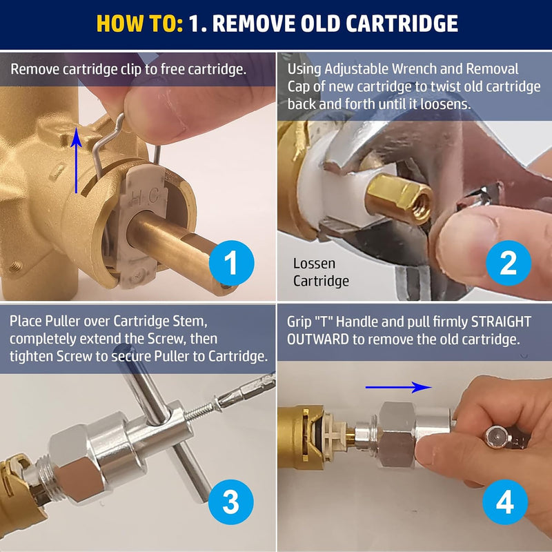 Replacement Cartridge Kit for 1222, with Puller Tool & Retainer Clip