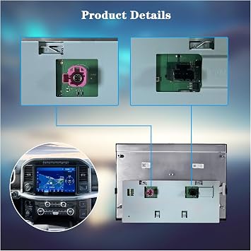 New SYNC 4 12'' Touchscreen LCD Display Navigation Radio Replacement for 2021-2023 Ford F-150 Replace OEM NC3T-18B955-FC ML3T-18B955-AF
