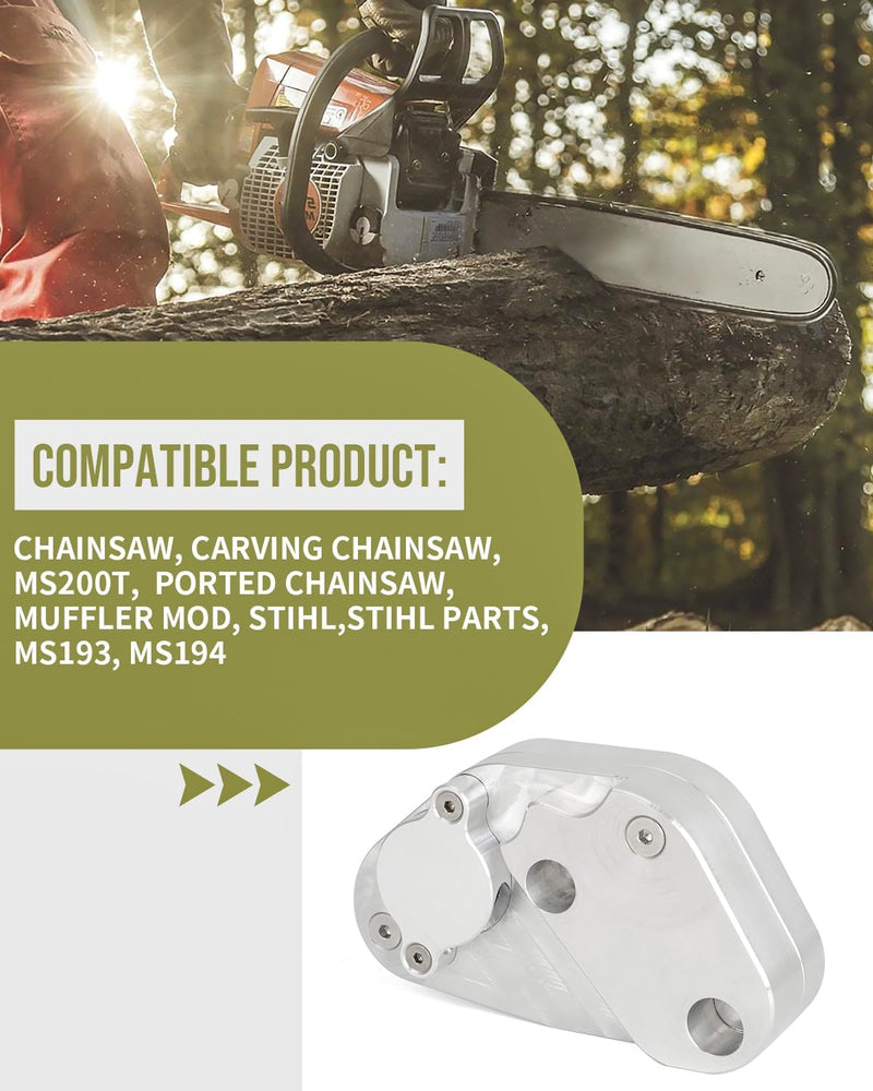 Performance Muffler for Stihl MS194T & MS193 Chainsaws Replaces OEM 1137-140-0609, Fits for Stihl MS194T & MS193, CNC Aluminum, Spark Arrestor Included