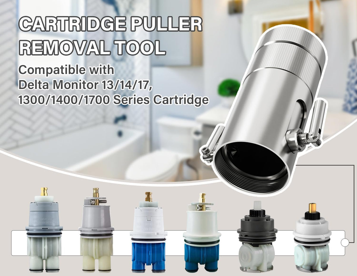 Cartridge Removal Tool Compatible with Delta 1300/1400 and 13/14 Series Single Hanlde Cartridge, Shower Tub Cartridge Puller Removes for RP19804 RP46074 Faucet Cartridge