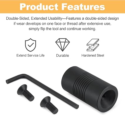 Door Frame Dimpling Tool for Hardened Steel, Double-Sided Design
