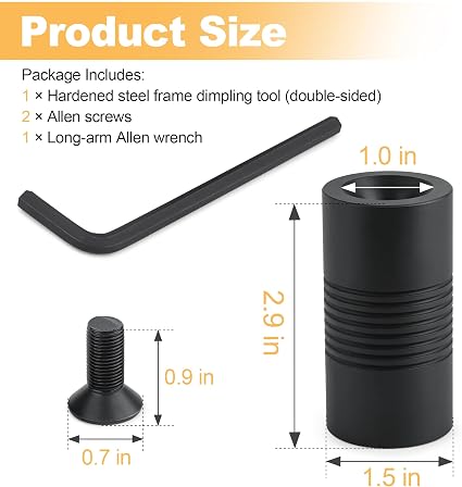Door Frame Dimpling Tool for Hardened Steel, Double-Sided Design