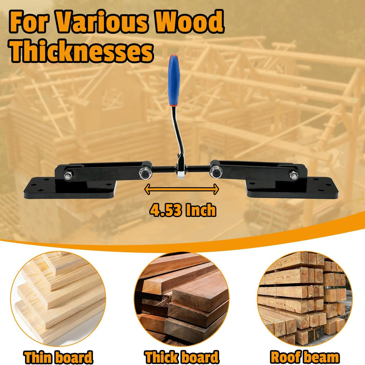 Heavy Duty Beam Puller Tool with Iron Plates, Clamping Travel 4.53"  55225