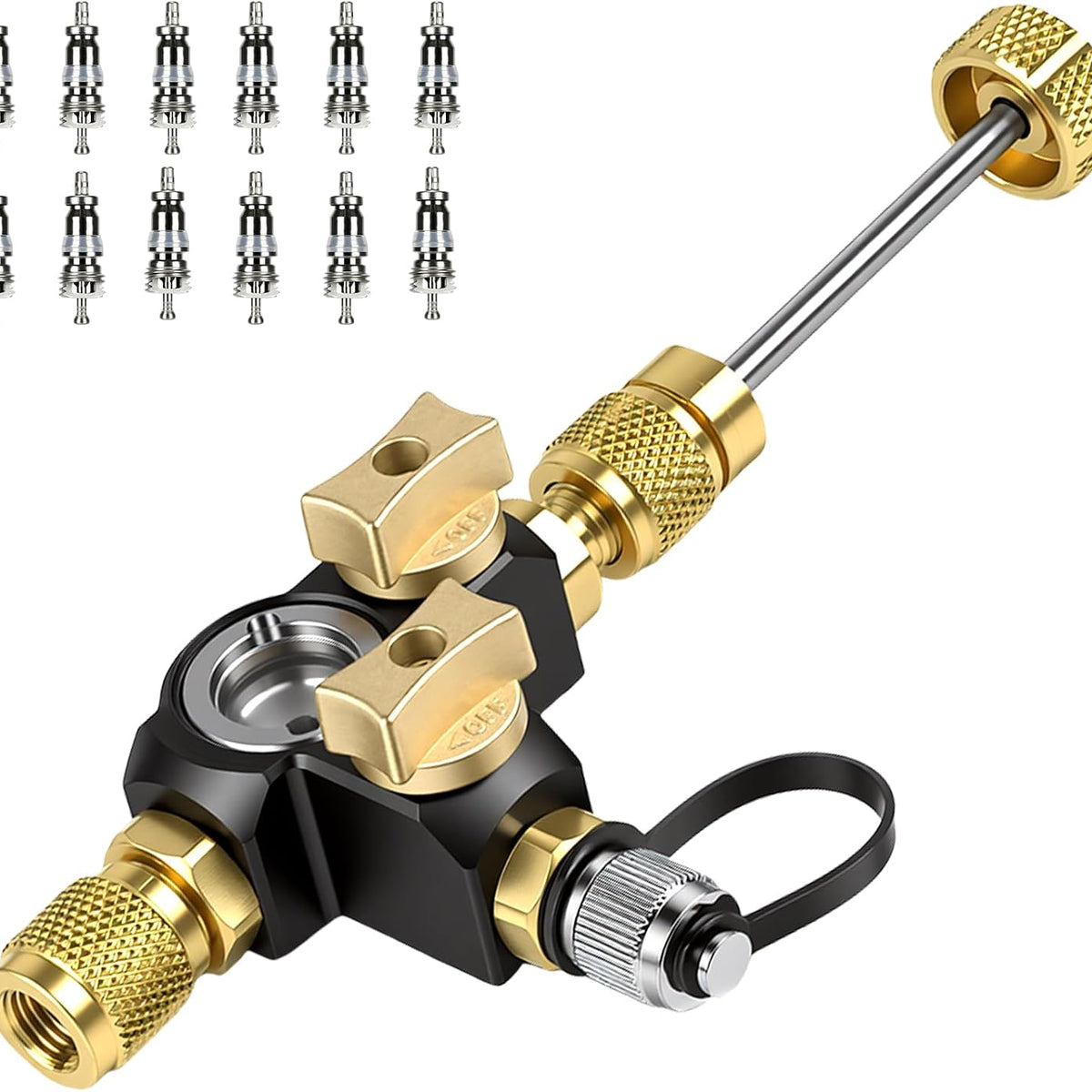 Upgrade VC2G 1/4" Valve Core Removal Tool Dual Valve with Sight Glass
