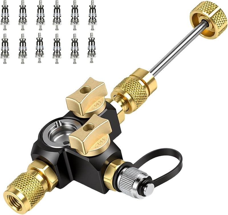 Upgrade VC2G 1/4" Valve Core Removal Tool Dual Valve with Sight Glass