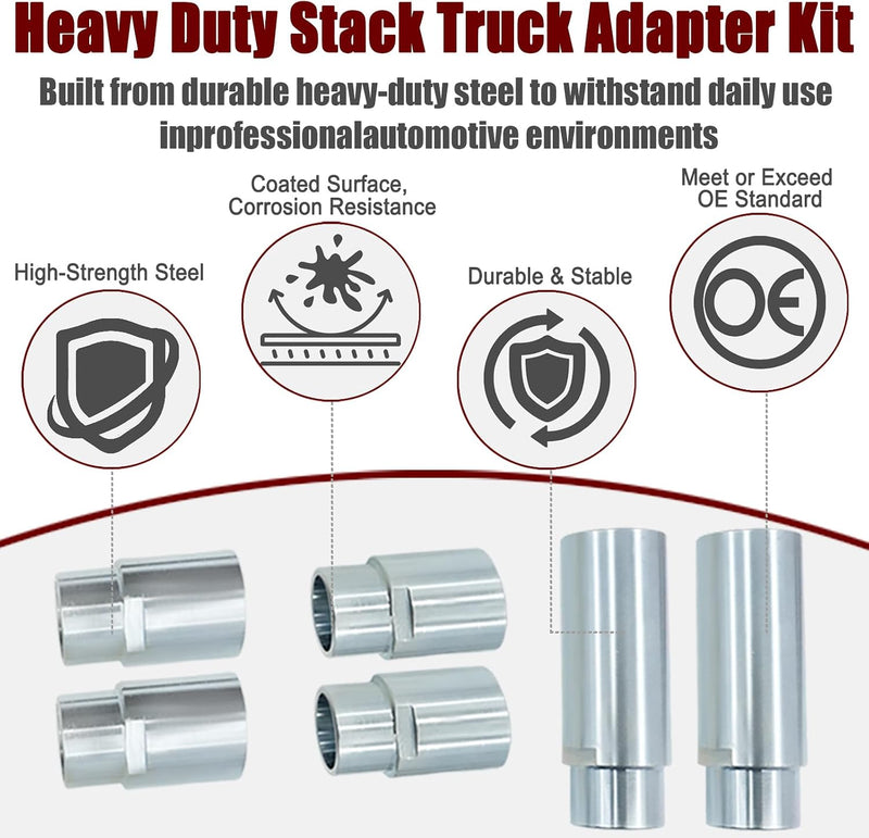 10315 Stack Truck Adapter Kit for Challenger Lifts CL10 E10 VS10 Four 3" & Two 6" Stack Adapters with Organizer for Challenger Two Post Automotive Lifts (2-3/8" 60mm pin dia.)