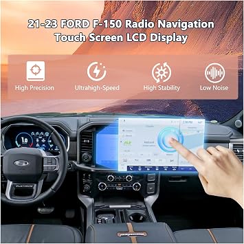 New SYNC 4 12'' Touchscreen LCD Display Navigation Radio Replacement for 2021-2023 Ford F-150 Replace OEM NC3T-18B955-FC ML3T-18B955-AF